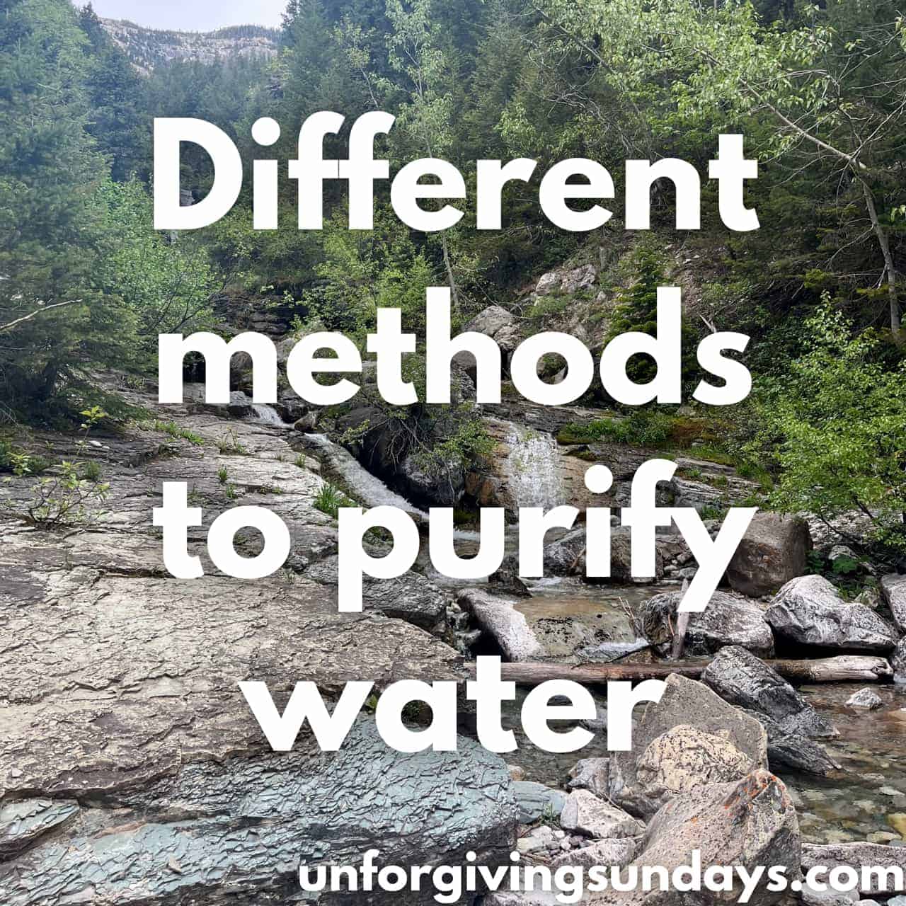 Different methods to purify water