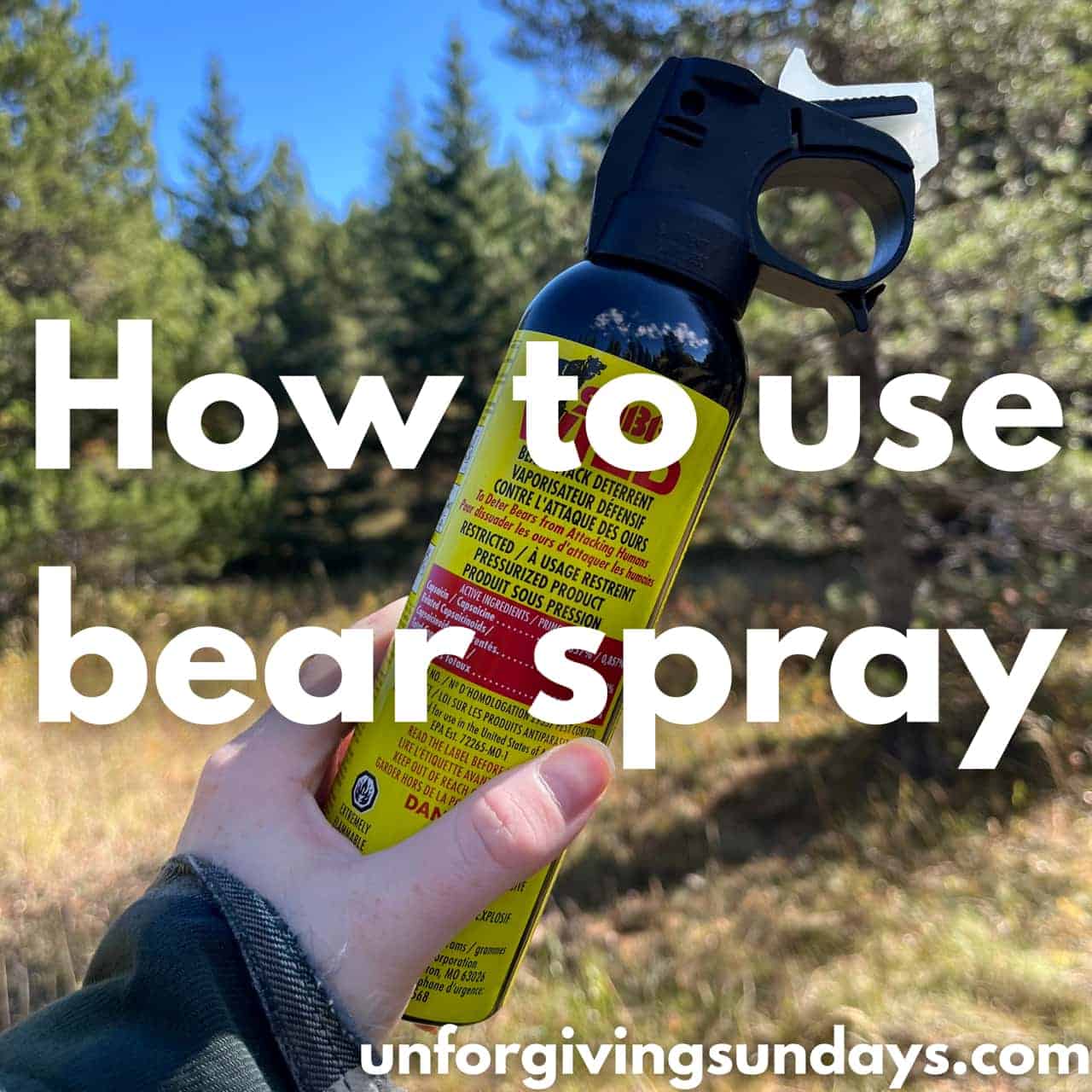 How to use bear spray