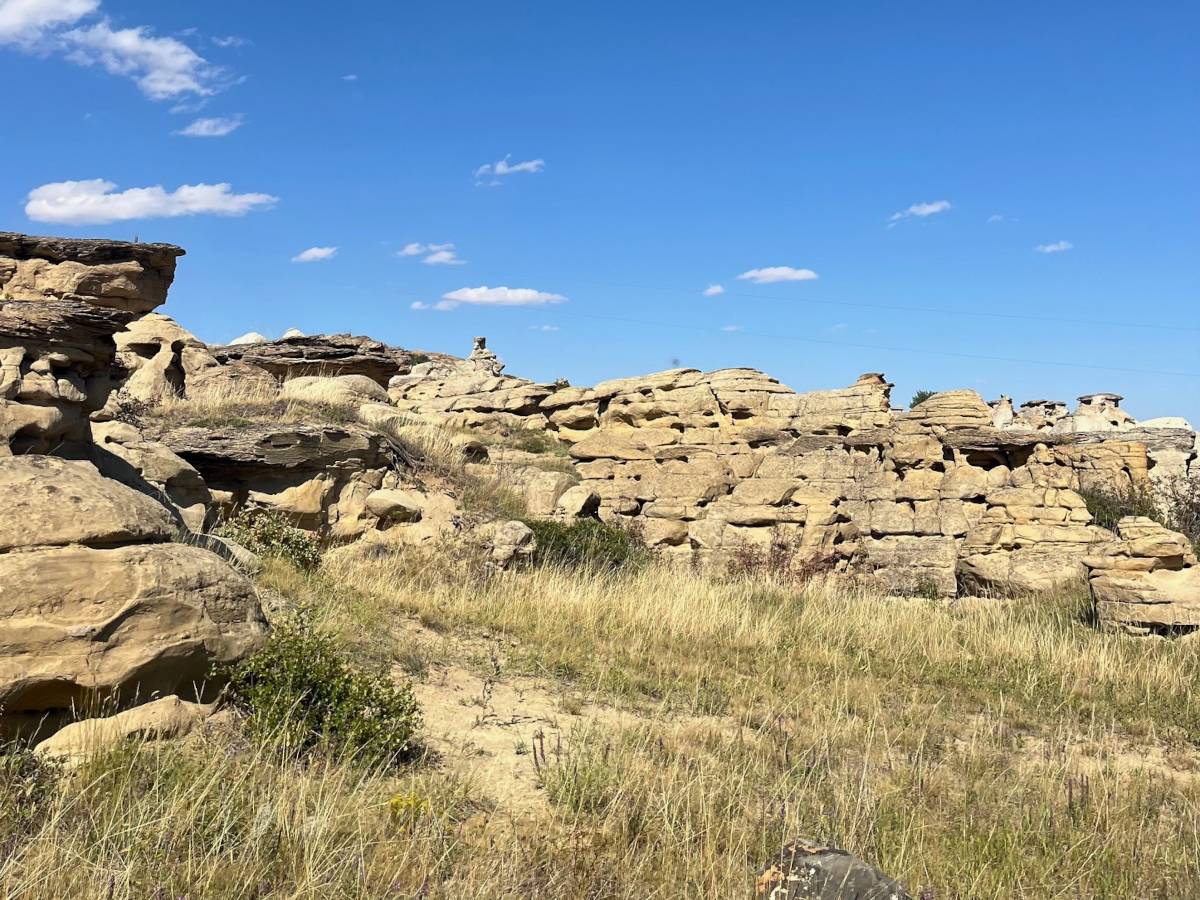 The hoodoos in Writing-On-Stone Provincial Park.